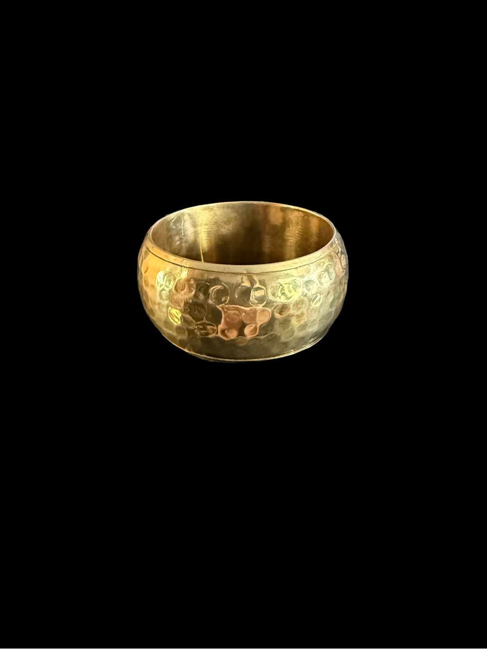 Fab 💋Vintage 1970 Nordstrom Hammered Brass Cuff Bracelet - Authentic Deadstock